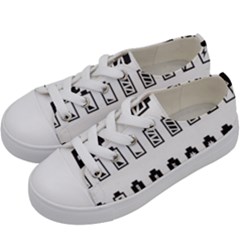 Battery Icons Charge Kids  Low Top Canvas Sneakers by Dutashop