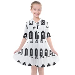 Battery Icons Charge Kids  All Frills Chiffon Dress by Dutashop