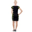 Pattern Background Vector Seamless Cap Sleeve Bodycon Dress View2