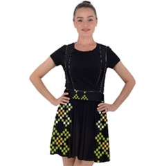 Pattern Background Vector Seamless Velvet Suspender Skater Skirt