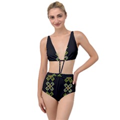 Pattern Background Vector Seamless Tied Up Two Piece Swimsuit