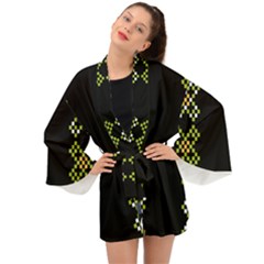 Pattern Background Vector Seamless Long Sleeve Kimono