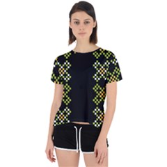 Pattern Background Vector Seamless Open Back Sport Tee