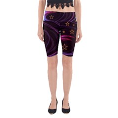 Background Abstract Star Yoga Cropped Leggings by Dutashop