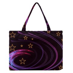 Background Abstract Star Zipper Medium Tote Bag by Dutashop