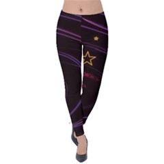 Background Abstract Star Velvet Leggings by Dutashop