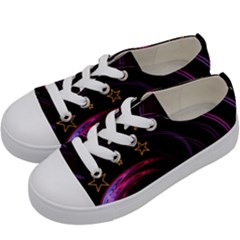 Background Abstract Star Kids  Low Top Canvas Sneakers by Dutashop