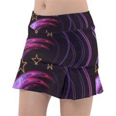 Background Abstract Star Classic Tennis Skirt