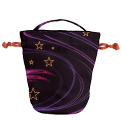 Background Abstract Star Drawstring Bucket Bag