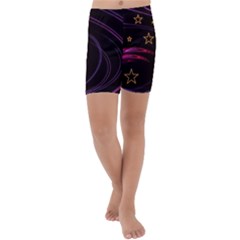 Background Abstract Star Kids  Lightweight Velour Capri Yoga Leggings by Dutashop