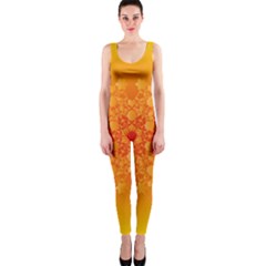 Fractal Yellow Orange One Piece Catsuit by Dutashop