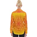 Fractal Yellow Orange Womens Long Sleeve Shirt View2