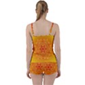 Fractal Yellow Orange Tie Front Two Piece Tankini View2