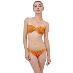 Fractal Yellow Orange Classic Bandeau Bikini Set