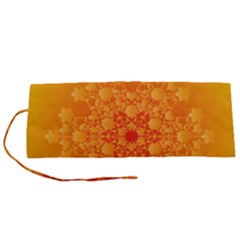 Fractal Yellow Orange Roll Up Canvas Pencil Holder (s)