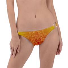 Fractal Yellow Orange Ring Detail Bikini Bottom