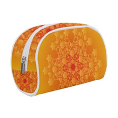 Fractal Yellow Orange Make Up Case (small)