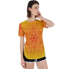 Fractal Yellow Orange Perpetual Short Sleeve T-shirt