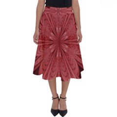 Background Floral Pattern Perfect Length Midi Skirt