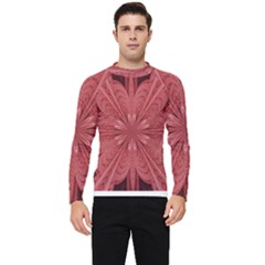 Background Floral Pattern Men s Long Sleeve Rash Guard