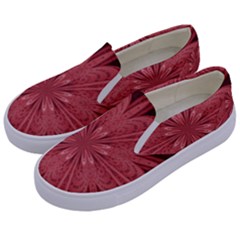 Background Floral Pattern Kids  Canvas Slip Ons by Dutashop