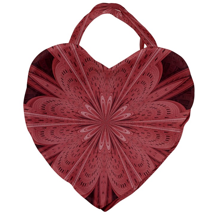 Background Floral Pattern Giant Heart Shaped Tote