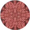 Background Floral Pattern Wooden Puzzle Round View1