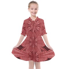 Background Floral Pattern Kids  All Frills Chiffon Dress