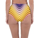 Wave Line Waveform Sound Orange Reversible High-Waist Bikini Bottoms View2