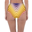 Wave Line Waveform Sound Orange Reversible High-Waist Bikini Bottoms View4