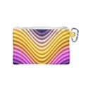 Wave Line Waveform Sound Orange Canvas Cosmetic Bag (Small) View2