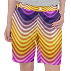 Wave Line Waveform Sound Orange Pocket Shorts