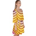 Wave Line Waveform Sound Orange Velour Kimono Dress View3