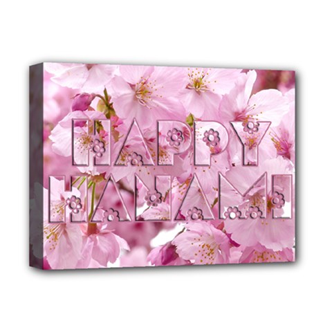 Cherry Blossom Photography Happy Hanami Sakura Matsuri Deluxe Canvas 16  x 12  (Stretched) 