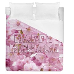 Cherry Blossom Photography Happy Hanami Sakura Matsuri Duvet Cover (Queen Size)