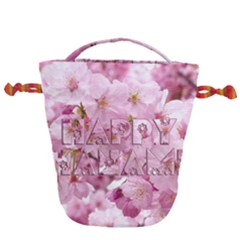 Cherry Blossom Photography Happy Hanami Sakura Matsuri Drawstring Bucket Bag