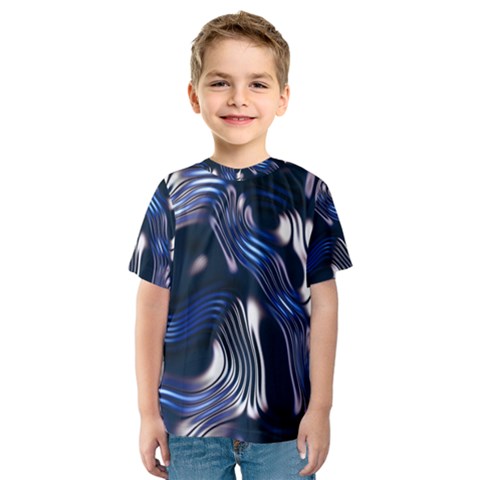 Structure Blue Background Kids  Sport Mesh Tee by Dutashop