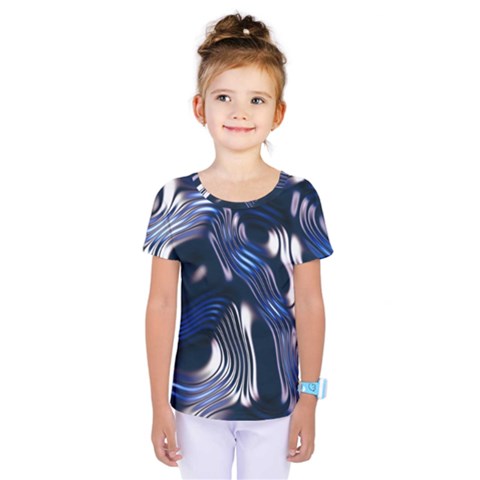 Structure Blue Background Kids  One Piece Tee by Dutashop