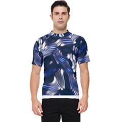 Structure Blue Background Men s Short Sleeve Rash Guard