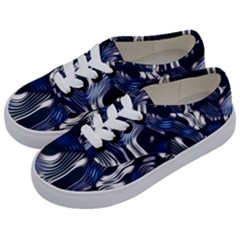 Structure Blue Background Kids  Classic Low Top Sneakers by Dutashop