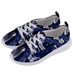 Structure Blue Background Women s Lightweight Sports Shoes by Dutashop