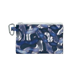 Structure Blue Background Canvas Cosmetic Bag (small)