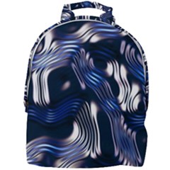 Structure Blue Background Mini Full Print Backpack by Dutashop