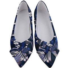 Structure Blue Background Women s Bow Heels by Dutashop