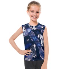 Structure Blue Background Kids  Mesh Tank Top