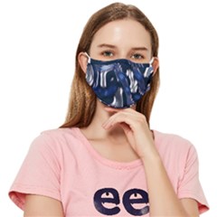 Structure Blue Background Fitted Cloth Face Mask (adult)