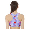 Love Hearts Valentine Decorative Sports Bra with Border View2