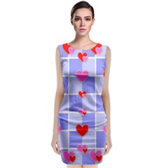 Love Hearts Valentine Decorative Classic Sleeveless Midi Dress by Dutashop