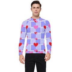 Love Hearts Valentine Decorative Men s Long Sleeve Rash Guard