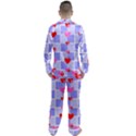 Love Hearts Valentine Decorative Men s Long Sleeve Satin Pajamas Set View2